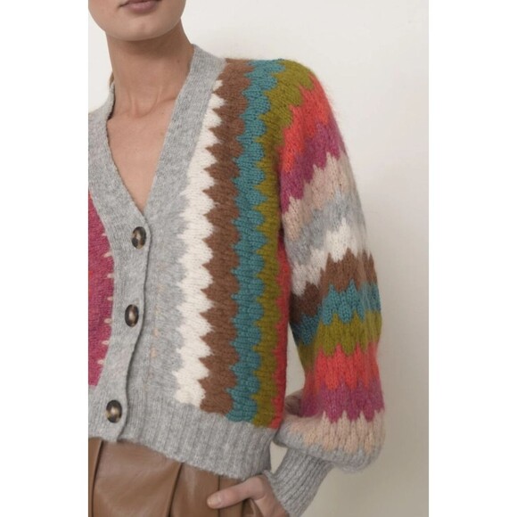 Eleven Six Women's Charlie Cardigan Multi Alpaca Wool Blend 3-Button Size XS/S - Picture 9 of 12